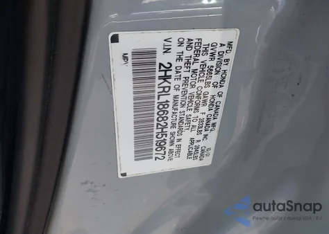 2002 Honda Odyssey Ex z USA, uszkodzony, nr VIN 2HKRL18682H519672